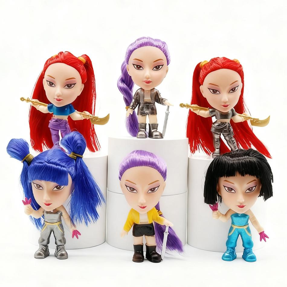 

Kpop Demon Hunters Action Figure New K-POP Demon Slayer Vinyl Doll Lumimila Zoey Desktop Ornament Toy For Kid Gifts
