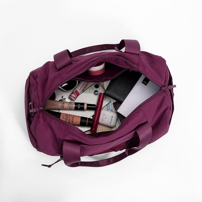 Luggage Bag Large Capacity Foldable Storage Bag Solid Color Water-Repellent Travel Bag