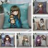 SSantoro GGorjuss Cartoon Cushion Cover Plush Fabric Soft DoubleSided Printed Sofa Warm Winter Home Child Gift Pillow Case