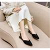 High-quality Sandals Summer Fashionable Suede Leather Design Sexy Pointed-toe Ladies Formal Shoes Comfortable Low-heeled Shoes