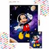Diamond Art Painting Kit Space Mickey 5D Diamond Painting Dot Art Home Wall Decor