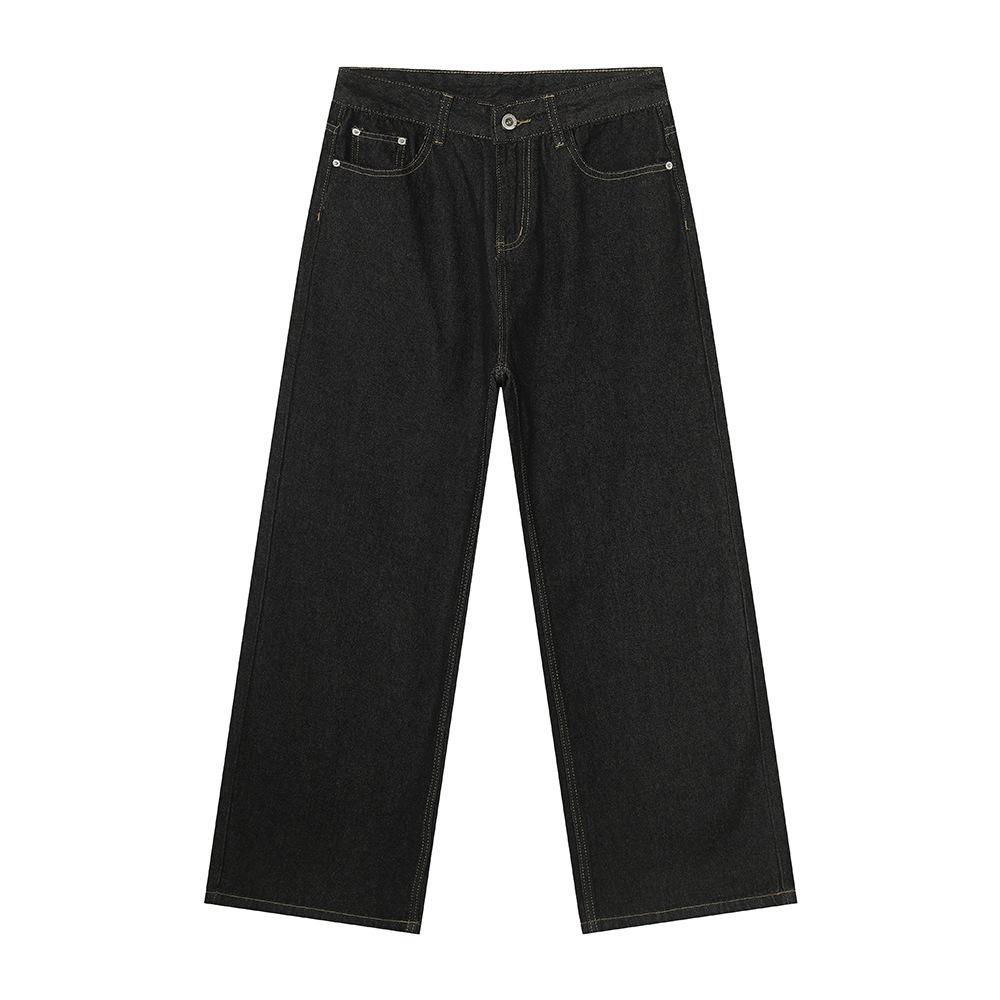 | Drop Loose Wide Legs Original Cow Cleanfit Casual Straight Jeans Versatile Tide