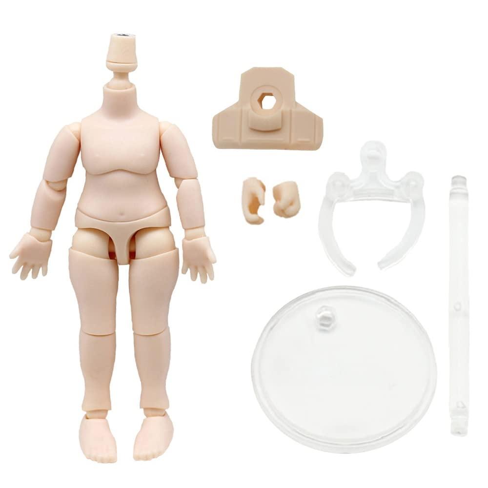 DOD body 10cm movable figure suitable for Obitsu doll 11cm, GSC, 1/12BJD head (Milky White+A)