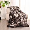 Luxury Double Layer Rabbit Fur Blanket Winter Thick Warm Fluffy Faux Fur Throws Blankets for Sofa Tie-Dye Soft Plush Bed Blanket