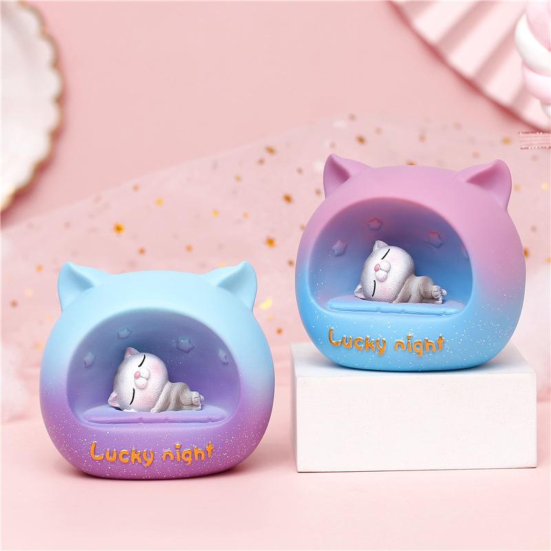 LED Night Light Cat Bedroom Bedside Lamp Cartoon Lighting for Kids Baby Children Decoration Valentine's Day Gift