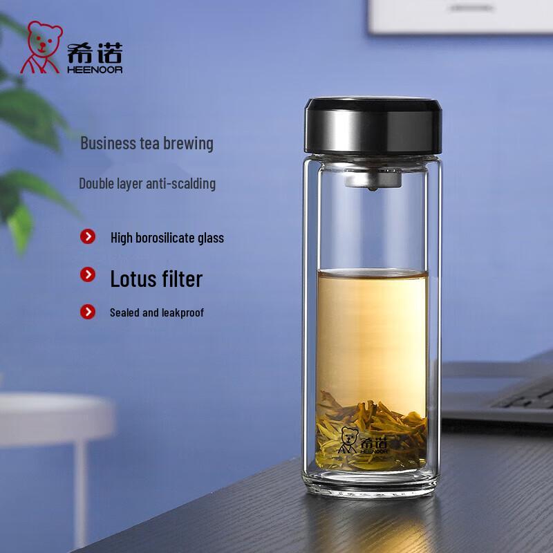 CINO Double-Layer Glass Tea Infuser Cup