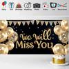 Goodbye Decor Confetti Background Farewell Banner Black Background We Will Miss You Sign for Office Decoration Indoor Decoration