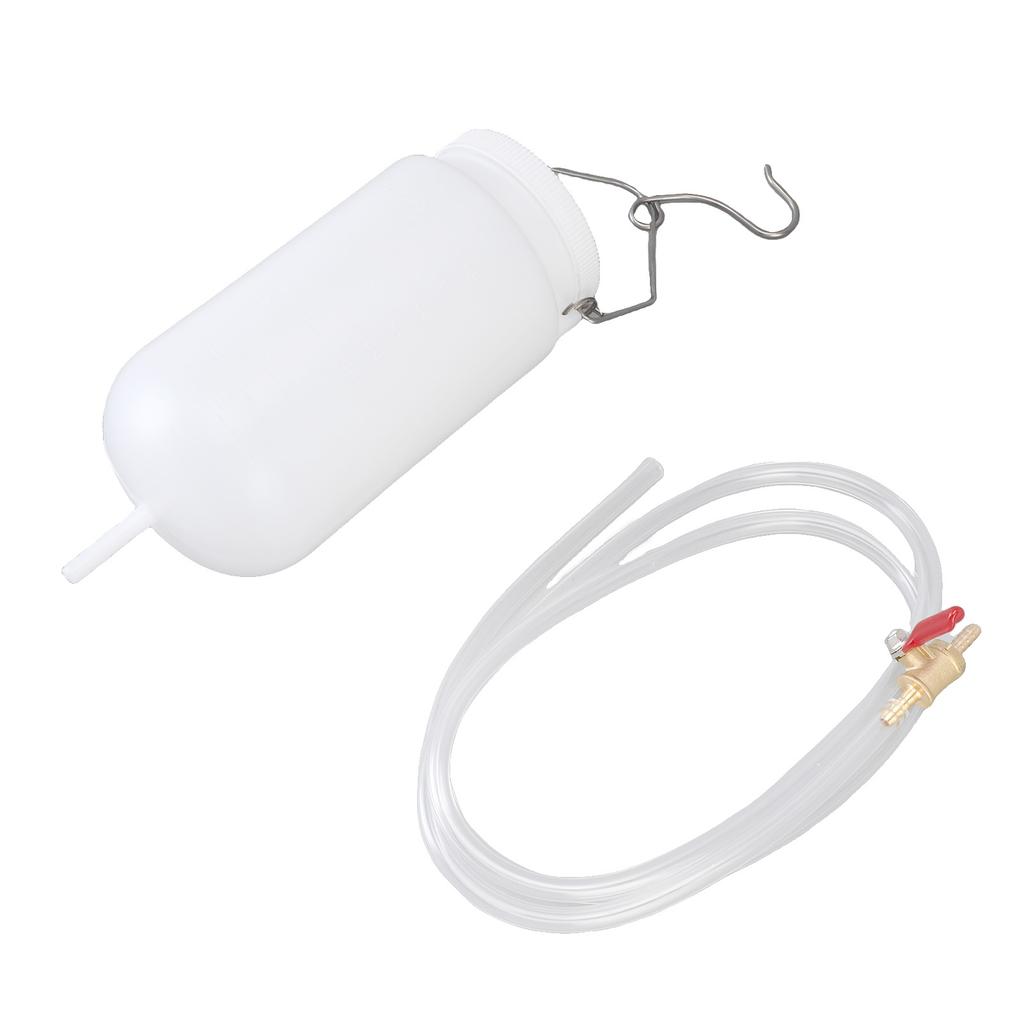 1L Auxiliary Fuel Tank with Fuel Hose and Cut Off Valve Smoother Flow for Long Distance Cycling Traveling