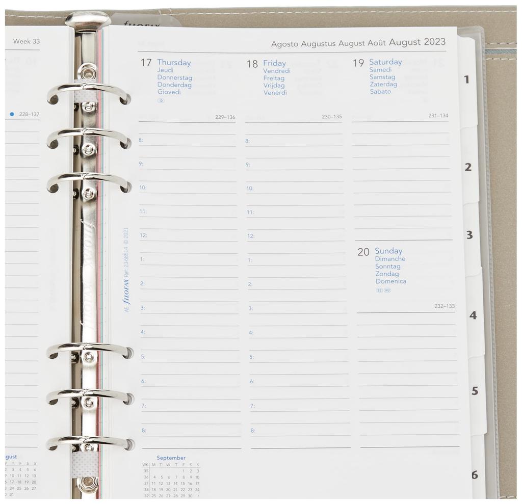 Filofax Domino System Planner A5 Gray 022613 (Genuine Imported Product)