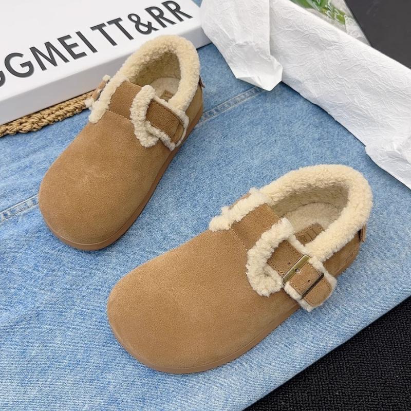 Móda 2024 Nové Měkká Podrážka Plyšové Teplé Dámské Boty Podzim a Zima Módní Dámské Ležérní Venkovní Pohodlné Mokasíny Boty pro Ženy