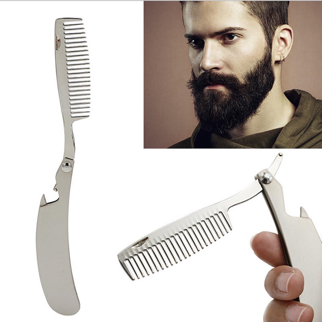 Buy Stainless Steel Beard Comb Mini Portable Beard Comb Shaping Care