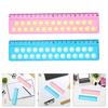 2Pieces Multifunction Ruler Novelty Drawing Ruler Measuring Tool Decompression Toy Ruler for Students Office Workers