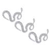 SnakE Shaped Rhinestones Trim Ribbon Mesh Wrap Roll   Clothing Accessories Applique (Silver)