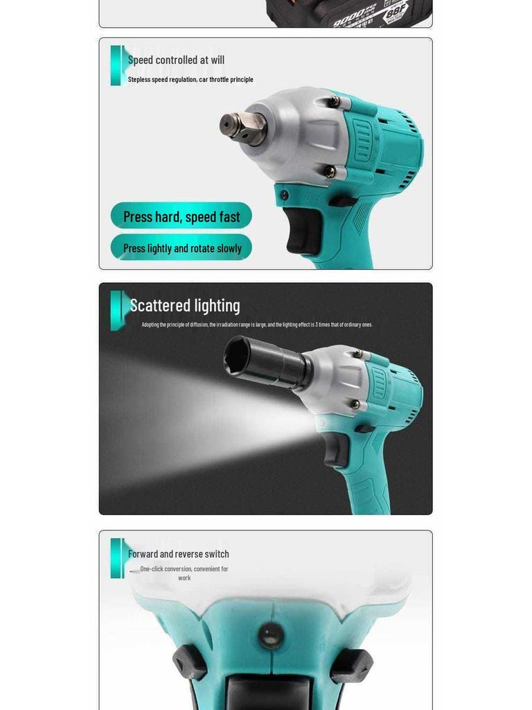 2106 Bürstenloser Hochdrehmoment Elektrischer Schlagschrauber für Gerüstbauer und Zimmerleute