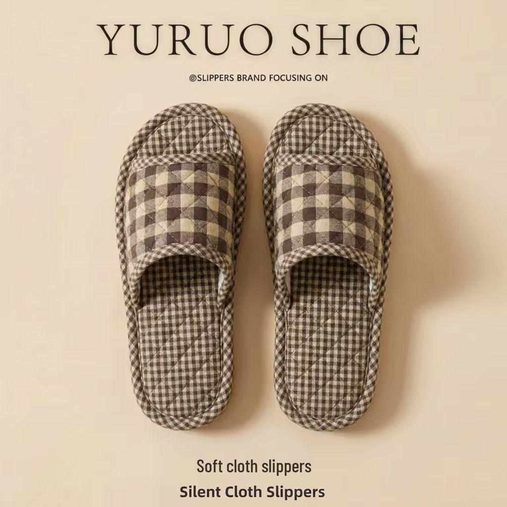 2025 Unisex Linen Slippers: Silent, Non-slip Cotton for All Seasons, Ideal for Home and Indoor Wooden Floors.
