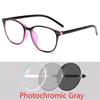 Rivets Finished Myopia Glasses Change Color Photochromic Eyewear Women Men Prescription 0 -0.5 -1.0 -1.5 -2.0 -2.5 -3.0 To -6.0