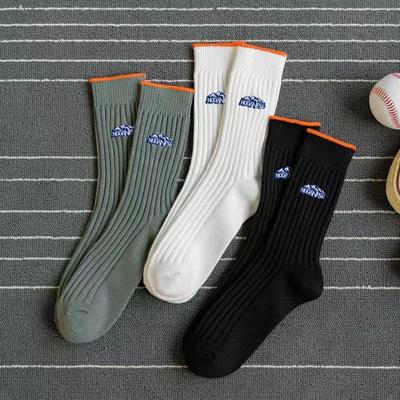 3 Pairs Socks Men's Long Tube Student Sports Basketball Socks Mid-sleeved Versatile Socks Trend