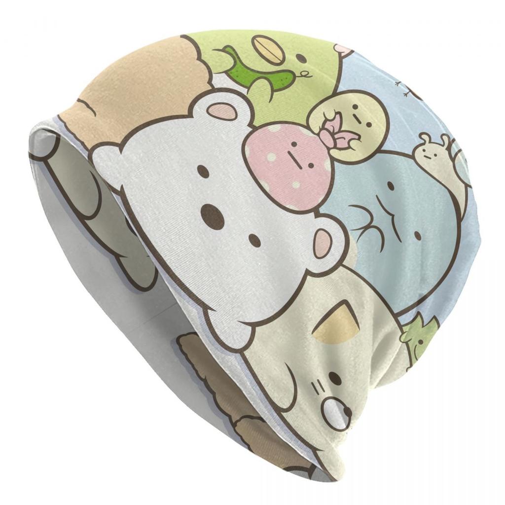 Unisex Winter Warm Bonnet Homme Knitting Hats Fashion Sumikko Gurashi Japanese Cartoon Beanie Cap Anime Game Beanies Caps For