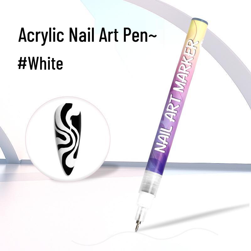 Nail Art Graffiti Pen Set – 12 Quick-Drying Acrylic Colors for DIY Fingernail Painting and Outlining
