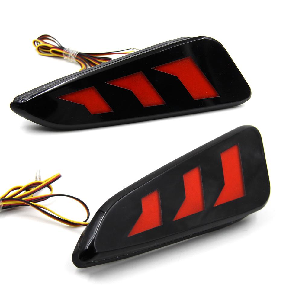 For TOYOTA C-HR 2017 2018 2019 2020 2021 2022 Car Rear Bumper Lamps Rear Reflector Lights DRL Brake Stop Lamp Accessories 2pcs