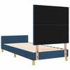Blue Upholstered Bed Frame with Headboard 80 x 200 cm Fabric