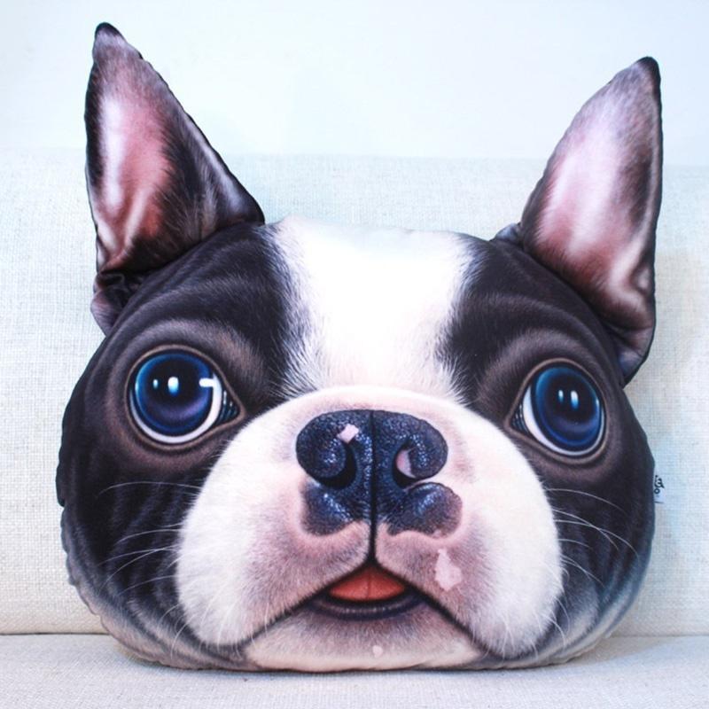 Lovely Funny Doge Plush Pillow 3D Simulation Shiba Inu Cushion Dog Head Pillow