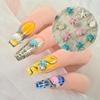 10Pcs Ocean Starfish Shell Nail Charms Nail Rhinestones 3D Diamond Alloy Nail Art Decoration DIY Manicure Nail Part Salon Summer