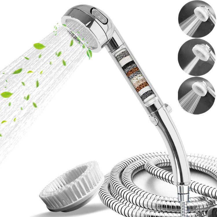 ZHIYAN Filter Hand Held Shower Head Message High Flow Handheld Showerhead Wall Hanging for Hotel Apartment Home Project