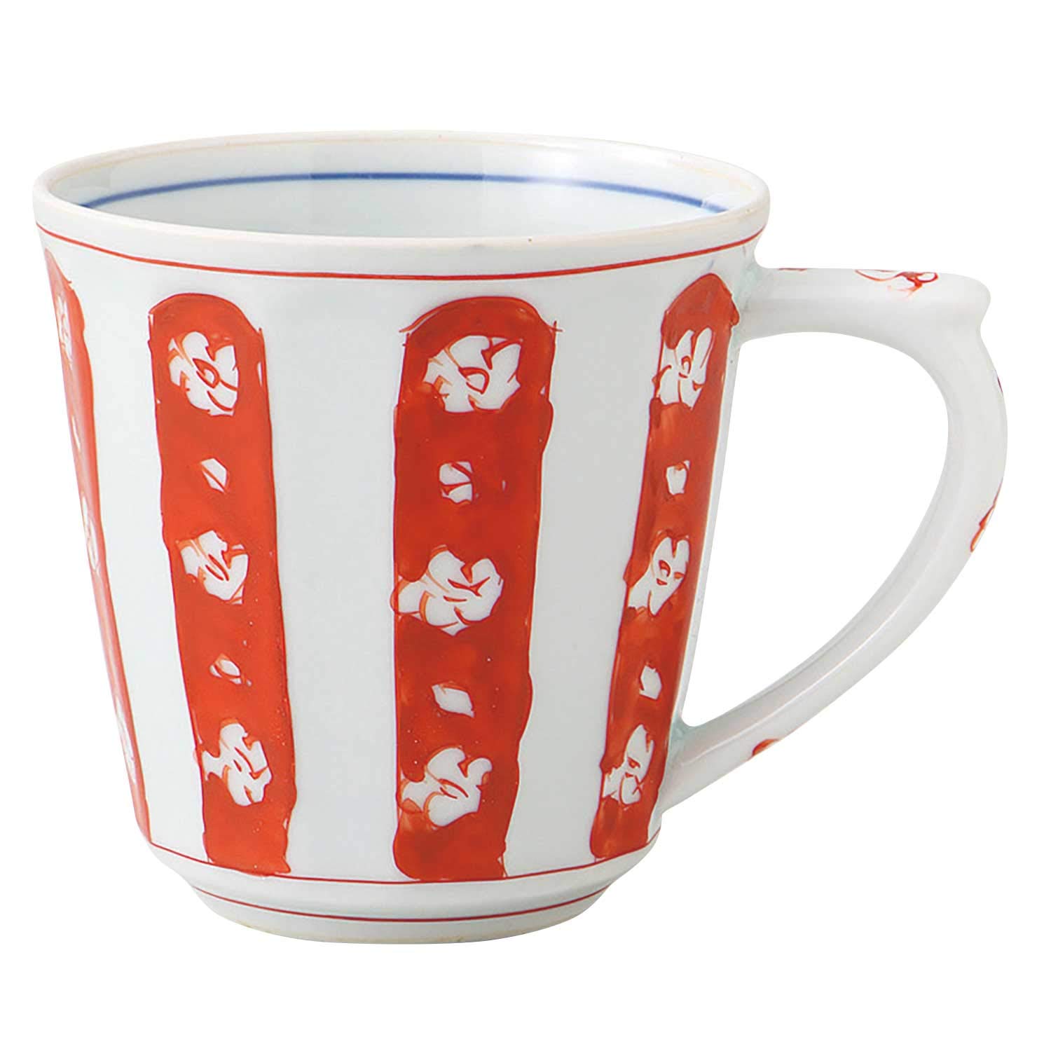 

Hamato Hasami Ware Ichiyume Kiln Mug Large 350ml Plum Komon Red 398568