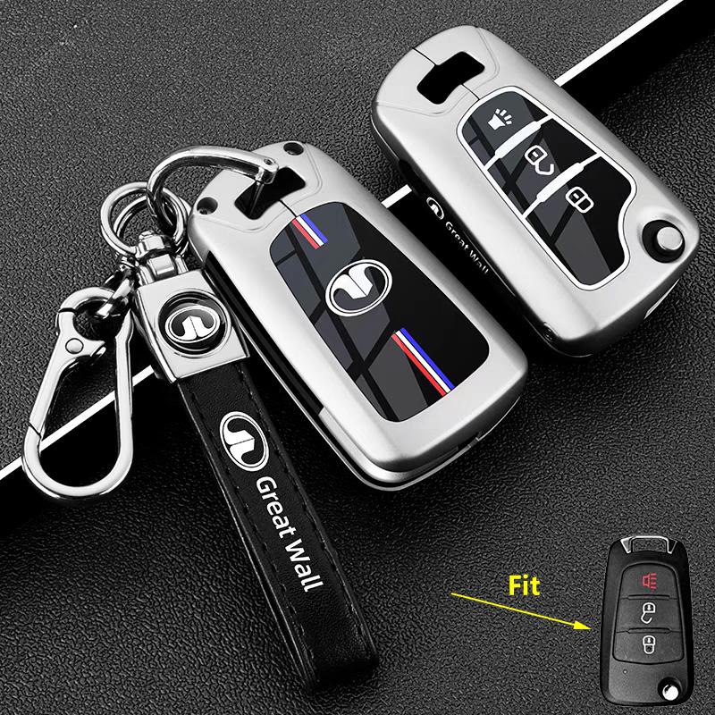 Zinc Alloy Car Key Case for Great Wall Haval Hover H1 H3 H6 H2 H5 C50 C30 C20R M4 Wingle Keychain Cover Shell Fob Accessories