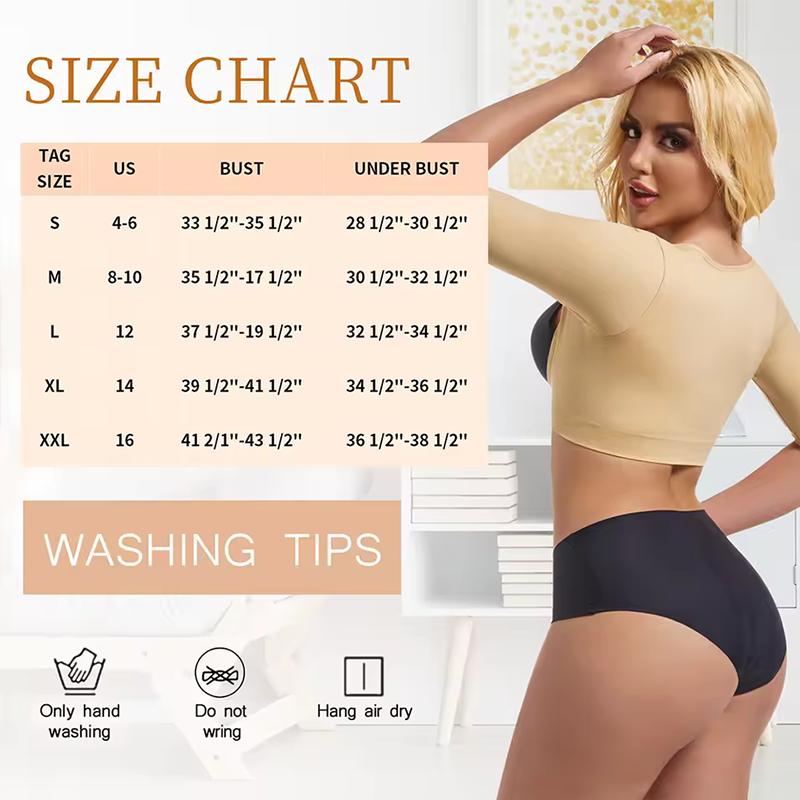 Damen Armformer Halbarm Rückenstütze Unterwäsche Push-Up Unterbrust-Top Schulter Schlankheits-Shapewear Kompressions-Bodyformer