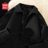 MINISO Men's Winter Plush Lined Padded Shirt Collar Jacket