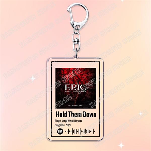 Hot Epic The Musical Songs Keychains for Women Accessories Bag Wouldn't You Like No Longer You Music Keyings Jewelry Fans Gifts