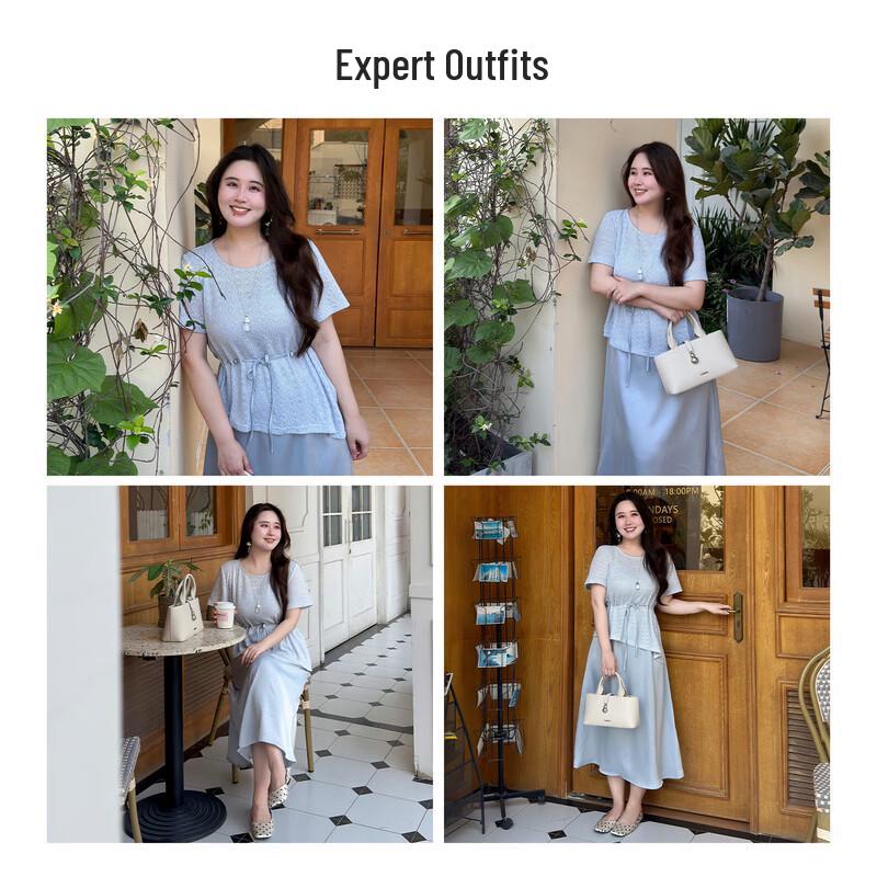 Sancai Plus Size Two-Piece Dress Set