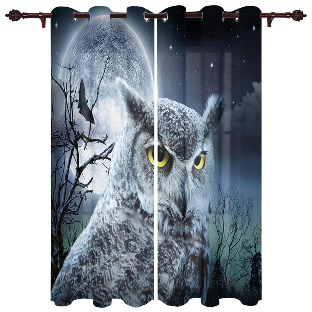Занавеска для гостиной с рисунком совы из мультфильма Гостиная Спальня Кухня Занавеска — фото 7