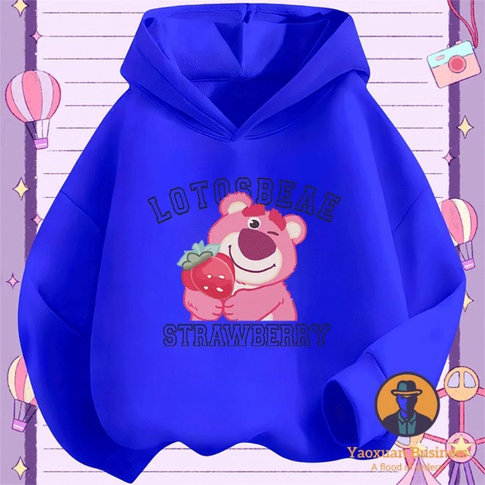 

Fashion 2025 Hug Bear Boys and Girls Hoodies Cute Cartoon Print Windproof and Warm Autumn/Winter New Collection 100