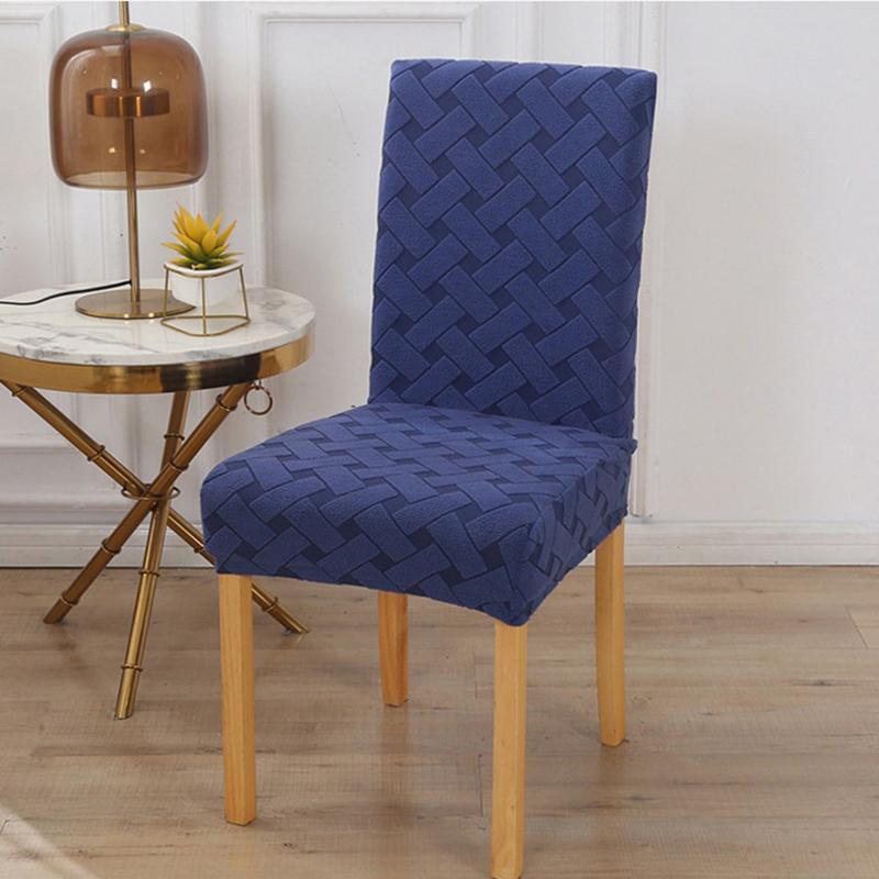 Stripe Jacquard Kitchen Room Chair Covers Stretch Elastic Soft Chair Slipcover For Dining Room