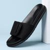 Summer New Outer Wear Leather One-word Drag Men's Velcro Sandals Non-slip Deodorant Leather Slippers Men's Beach Shoes