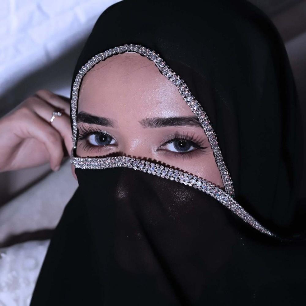 Rhinestones Brim Headscarf Sparkling Islamic Turban Elegant Wraps Shawl  Women