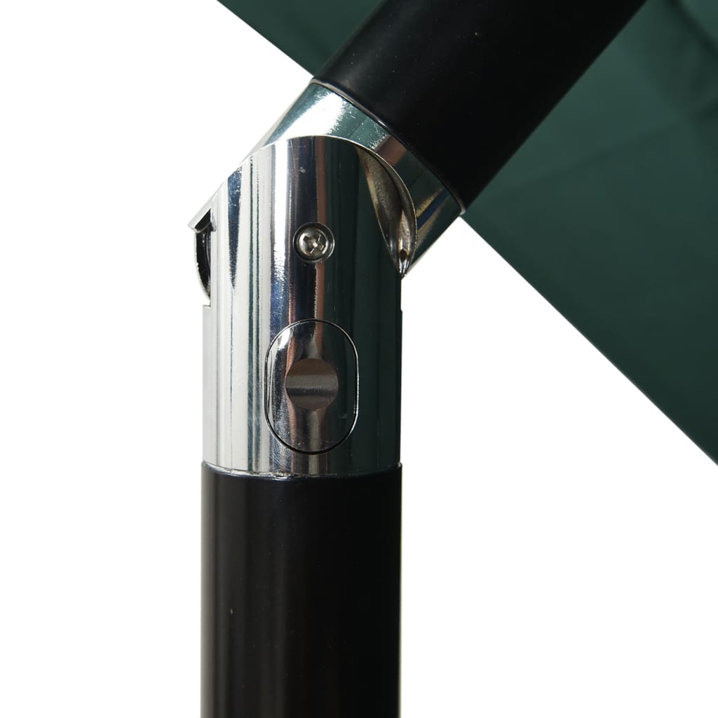 2.5x2.5 m Green Triple Layer Sun Umbrella with Aluminum Pole
