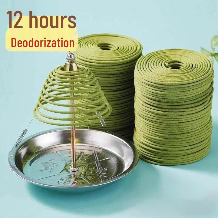 Green Tangerine Incense Coils - Orange Blossom & Sandalwood, Light Indoor Fragrance, Long-lasting.