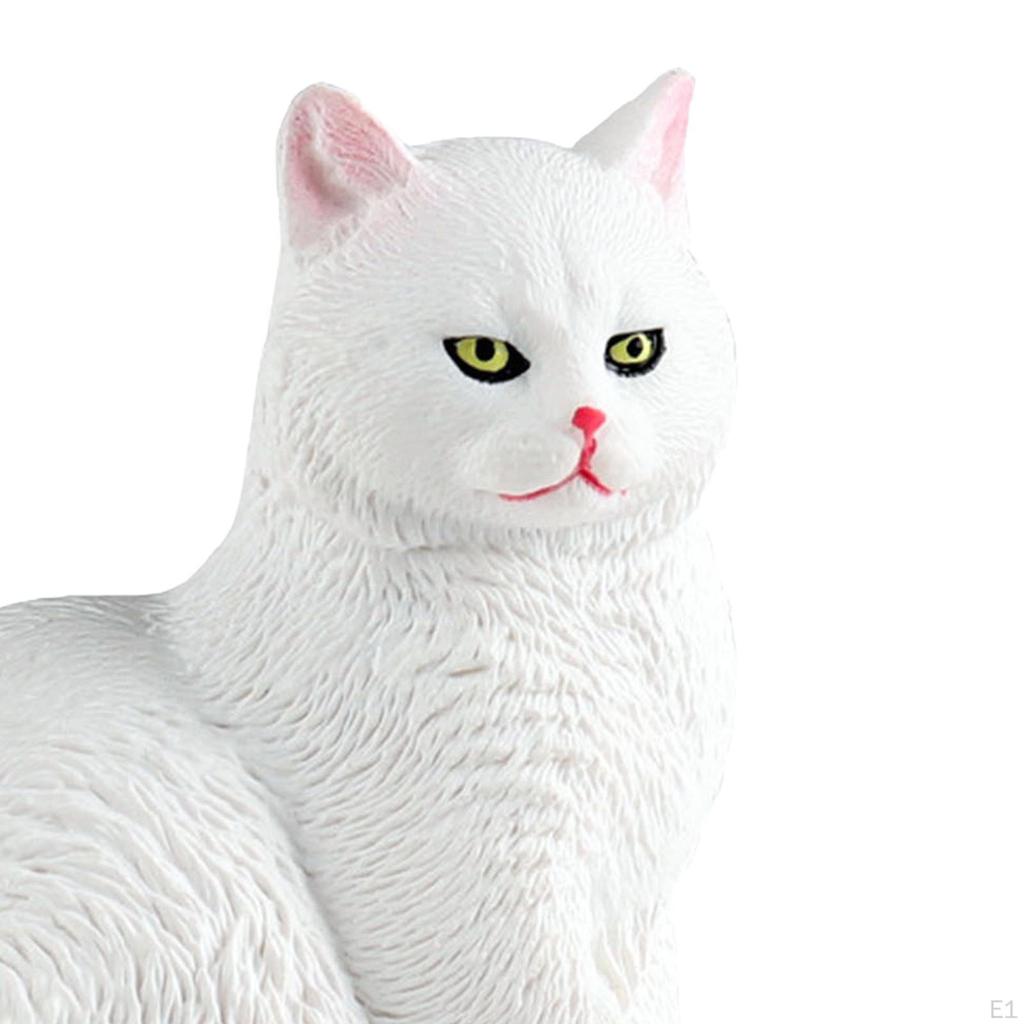 Realistic Cat Animal Figure Model, Miniature Statue, Kitten Toy Desktop Decoration