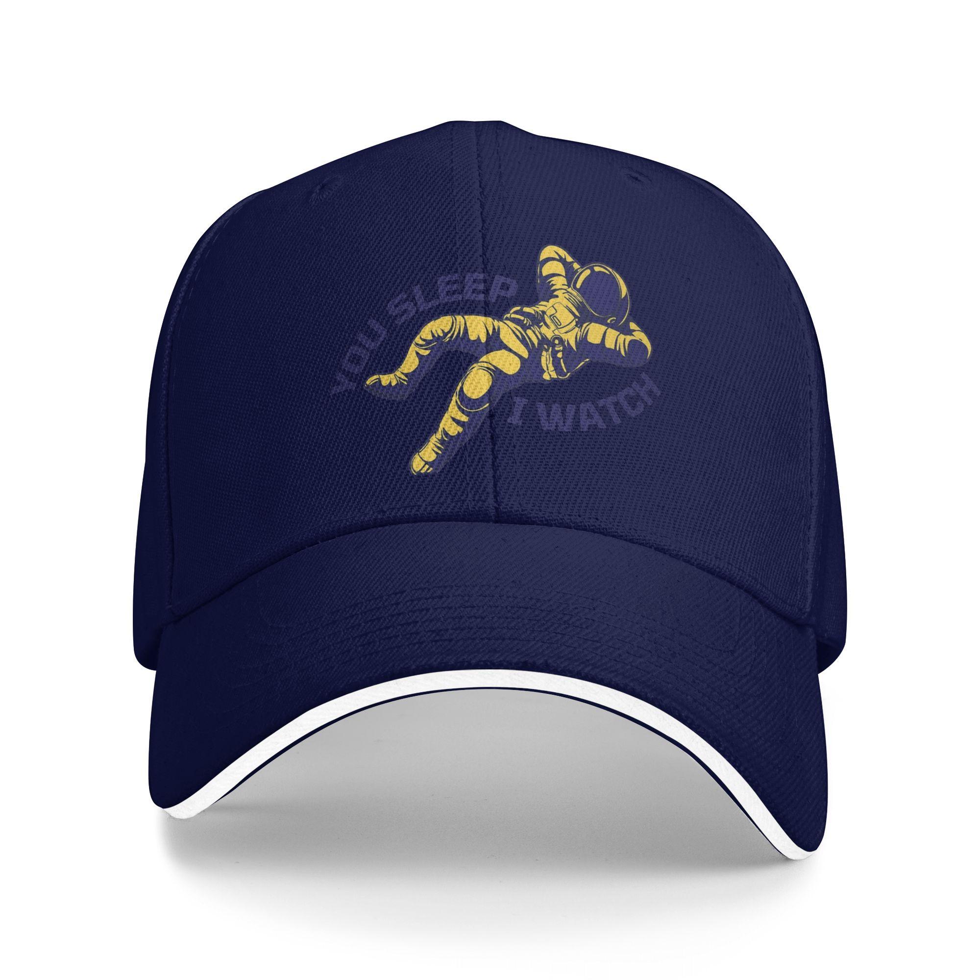 

You Sleep I Watch Project Hail Mary Baseball Caps Casual Sandwich Hats for Men Women Adjustable Headwear Outdoor One Size темно-синього кольору