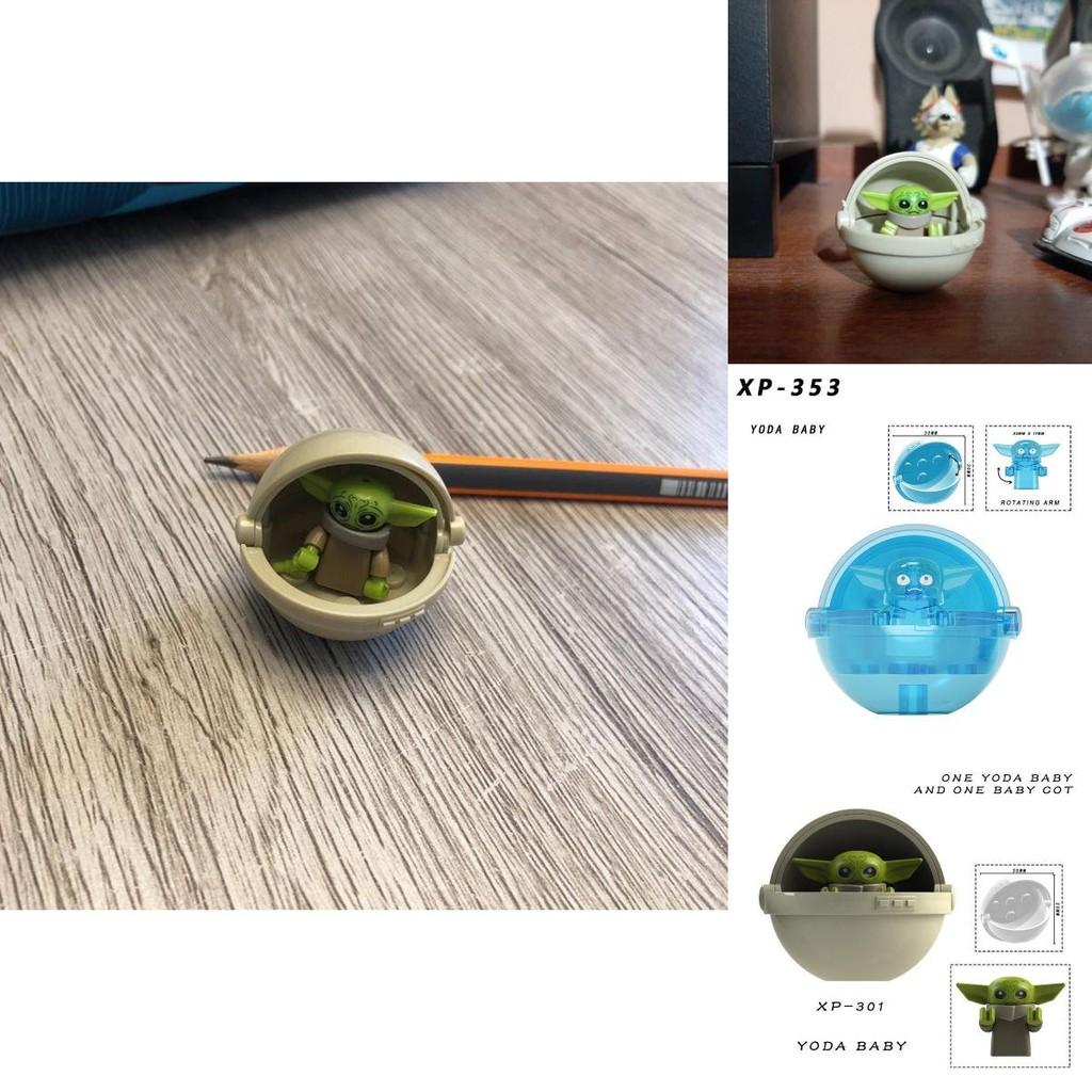 Yoda Baby Christmas Rotating Arm Mandalorian Building Blocks Toy For Creative Play