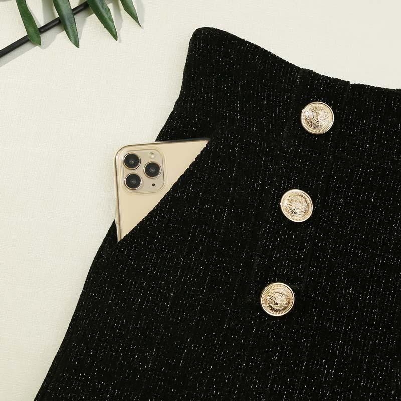 High Waist Shorts Women's Thick Double-breasted Wide-leg Pants