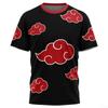 Summer Fashion Men's and Women's T-shirt Cloud Pattern 3D Printed Top Hip Hop T-shirt Casual Fitness Top Short Sleeve