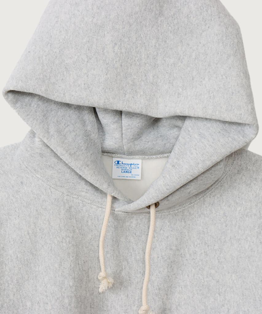 Reverse Weave Blu-Tack C Logo Oversized Fleece-Lined Hoodie Silver Grey