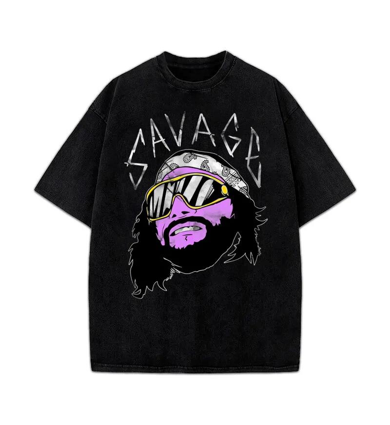 Macho Man Randy Savage WWF Wrestling Vintage Style 90 s Men T-Shirt L