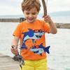 New Summer Collection: Boys’ Short-sleeved T-shirt with Stylish Shark Print – Children’s Round-neck Top