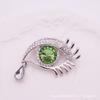 Waterdrop Crystal Eyes Brooches For Women Rhinestone Enamel 4-color Eyes Office Causal Brooch Pins Gifts